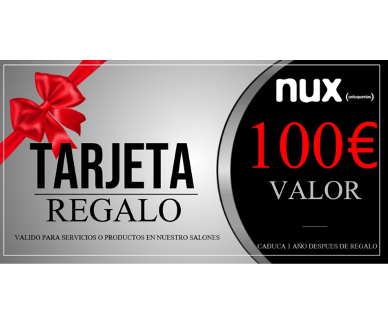 TARJETA REGALO NUX PELUQUERIAS 100€